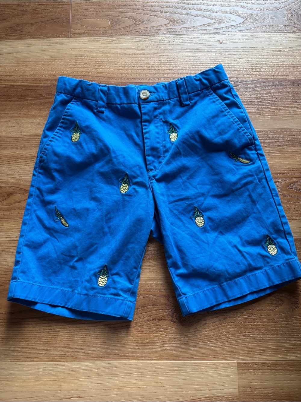 Boys Vineyard Vines Pineapple Chino Shorts Blue Kids